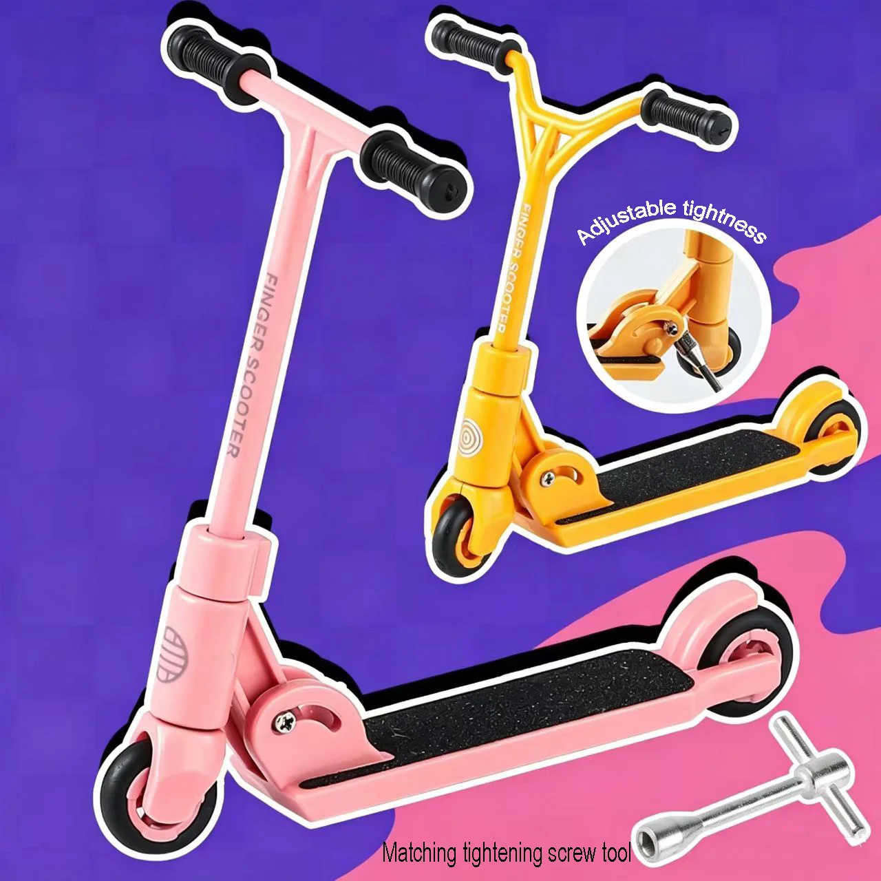 Finger Skateboard Toy For Kids Mini Fingerboard Desktop Scooter Creative Fidget Stress Relief Gift