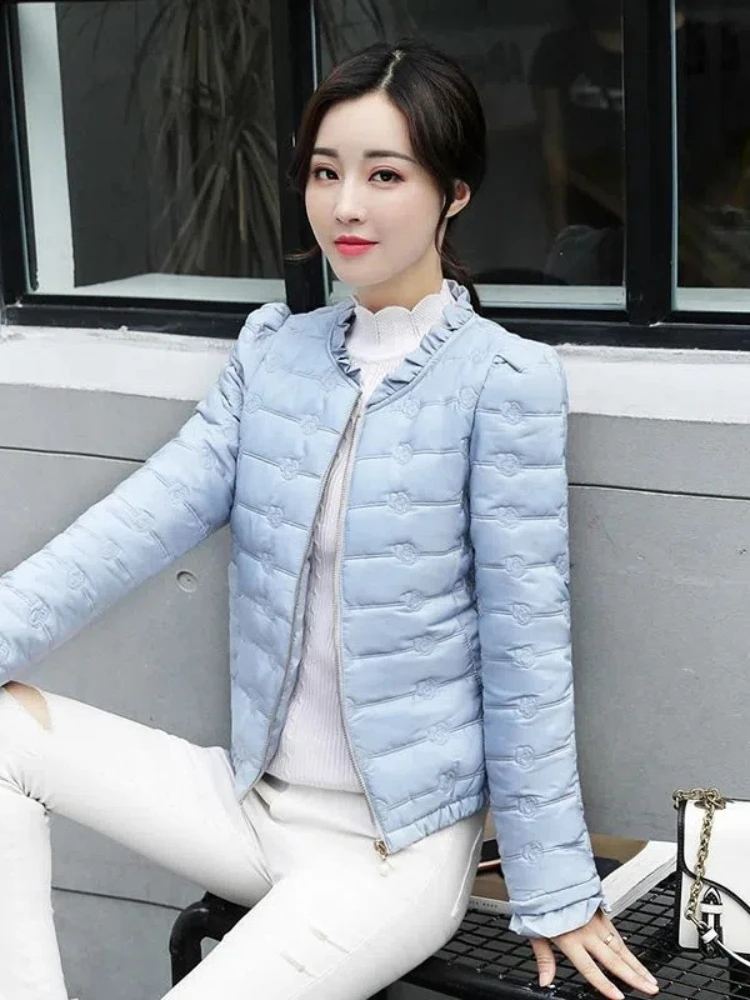 New 2024 Women Jacket Autumn Winter Korean Loose Lightweight Casual Warm Down Cotton parkas Female Outwear Overcoat Lady Tops