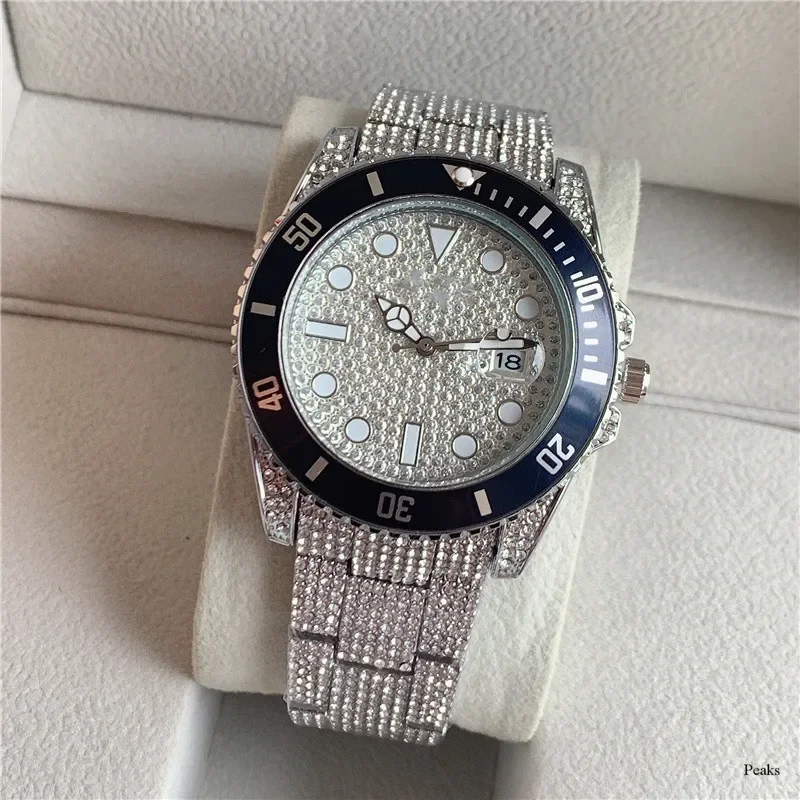 Relógio 40mm céu estrelado masculino relógio de mergulho mecânico automático 316l aço inoxidável cristal safira à prova dwaterproof água 10 atm