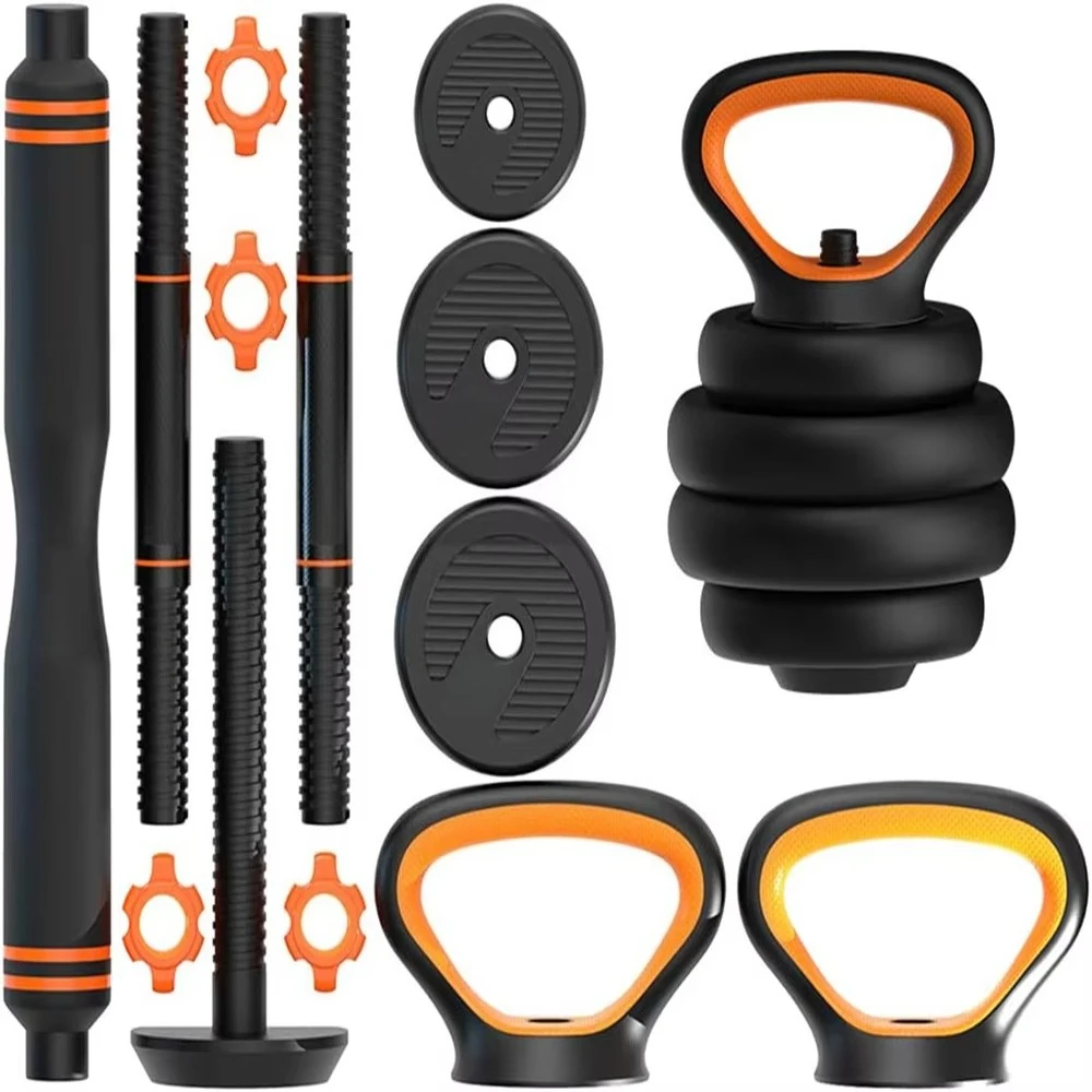 Home Gym Fitness Equipment 4 in 1 Multi-functional Adjustable Dumbbell Barbell Weight Set