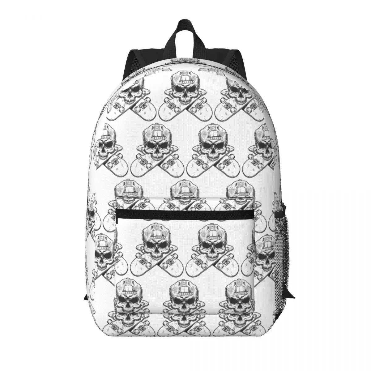 

Skateboard Enthusiast's Crossbones Student Backpack School Bag Hiking Travel Daypack for Men Women Bookbag Shoulder Bags