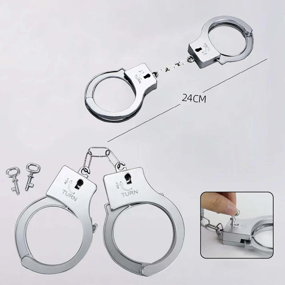 قطعة واحدة من الأصفاد البلاستيكية مجموعة لعب الأدوار تلعب ضباط الشرطة الصغيرة، نماذج أصفاد لعبة الأطفال