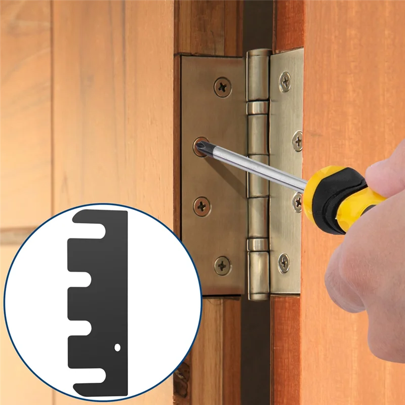 RMWIN-Hinge Shims,Stainless Steel Door Hardware 10 Pieces For Repair Kit Spacer For Door Functionality