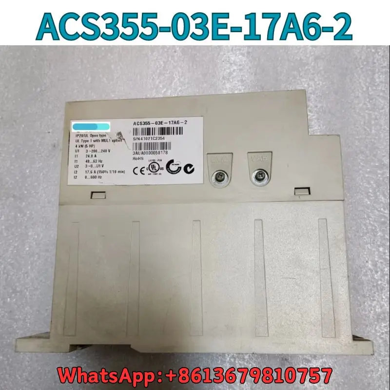 Used Variable frequency ACS355-03E-17A6-2 4KW test OK Fast Shipping