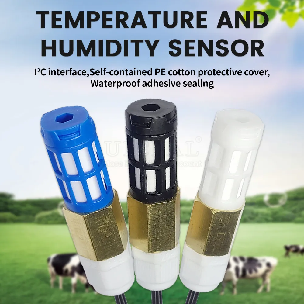 Moduł czujnika wilgotności kabel sondy SHT40 SHT30 SHT20 SHTC3 wodoodporne cyfrowe czujniki pojemności 1M I2C wyjście