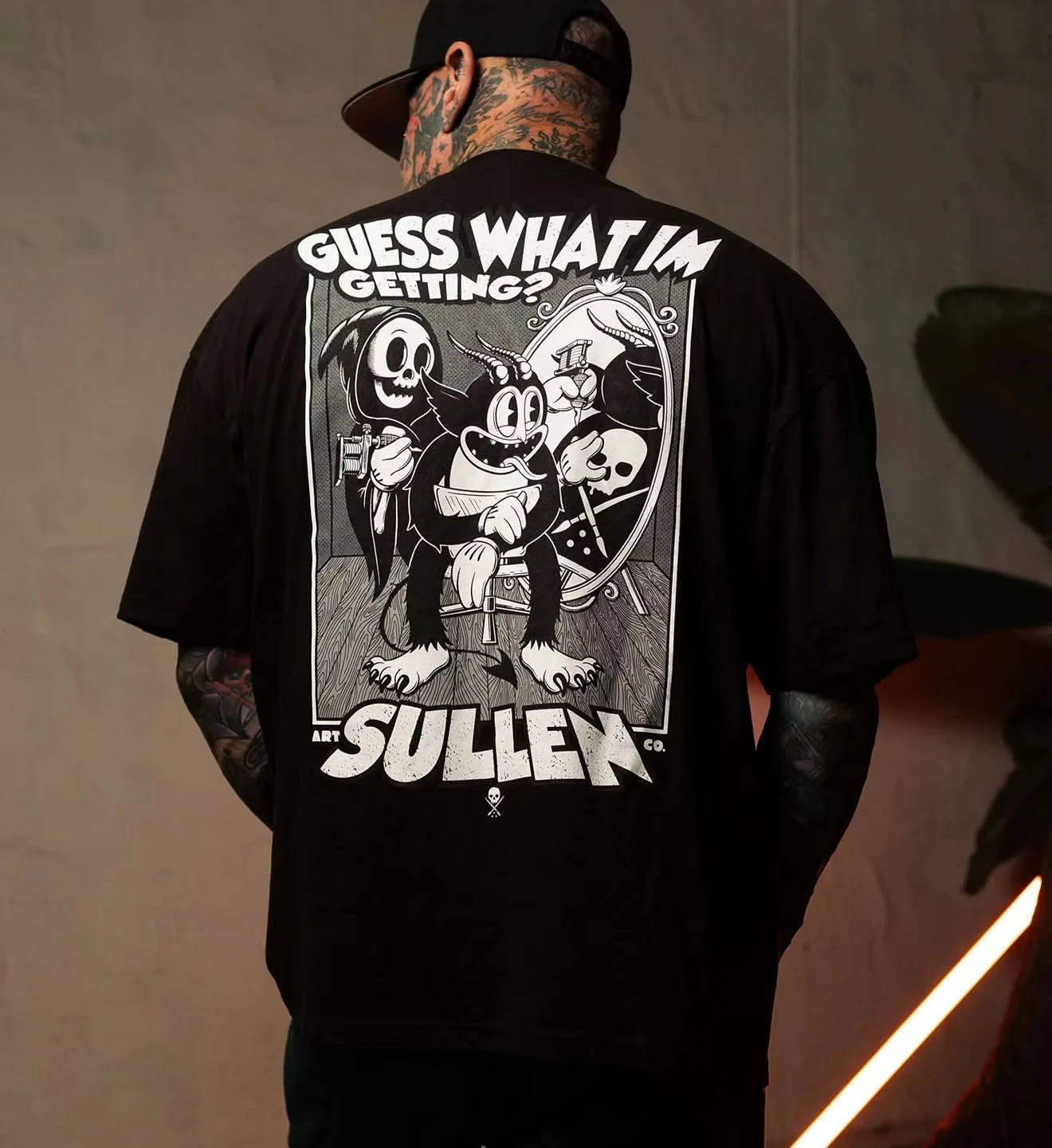 Camiseta Casual de Moda Urbana con Diseño de Tatuaje 'Guess What', Marca de Lujo para Hombre y Mujer, Ropa de Alta Gama