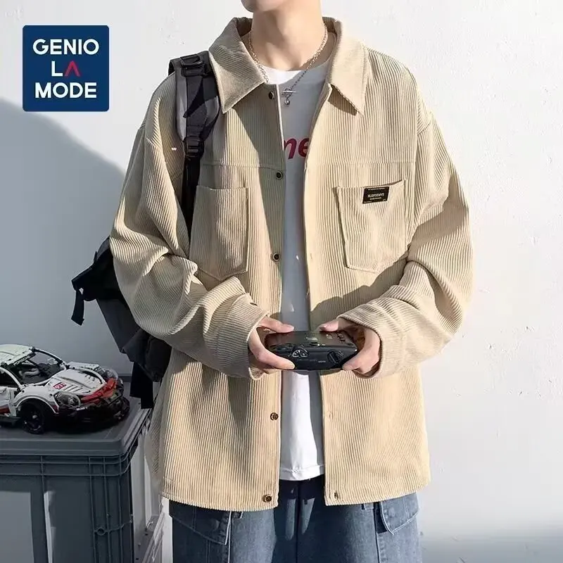 

Вельветовая куртка-рубашка с длинными рукавами, мужская осенне-зимняя мужская рубашка с толстым бархатом для повседневной одежды
