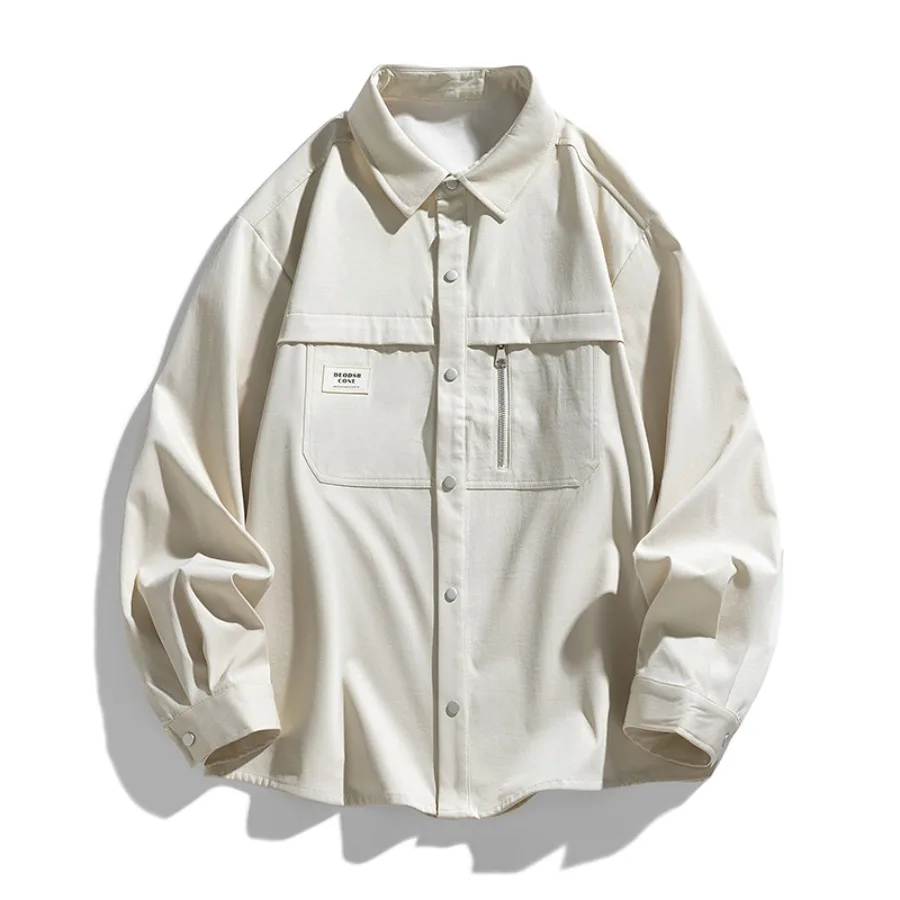 2026 Autumn Workwear Shirt Men's Long Sleeved Spring New Clothing Casual Versatile Shirt Youth Jacket