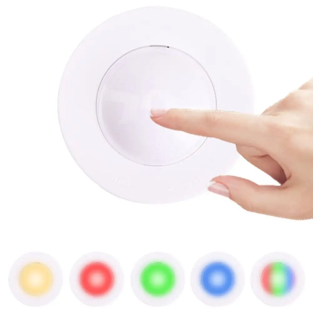 With Remote Control LED Under Cabinet Lights RGB Color Changing Dimmable Closet Lights Wireless Touch Sensor Night Lights