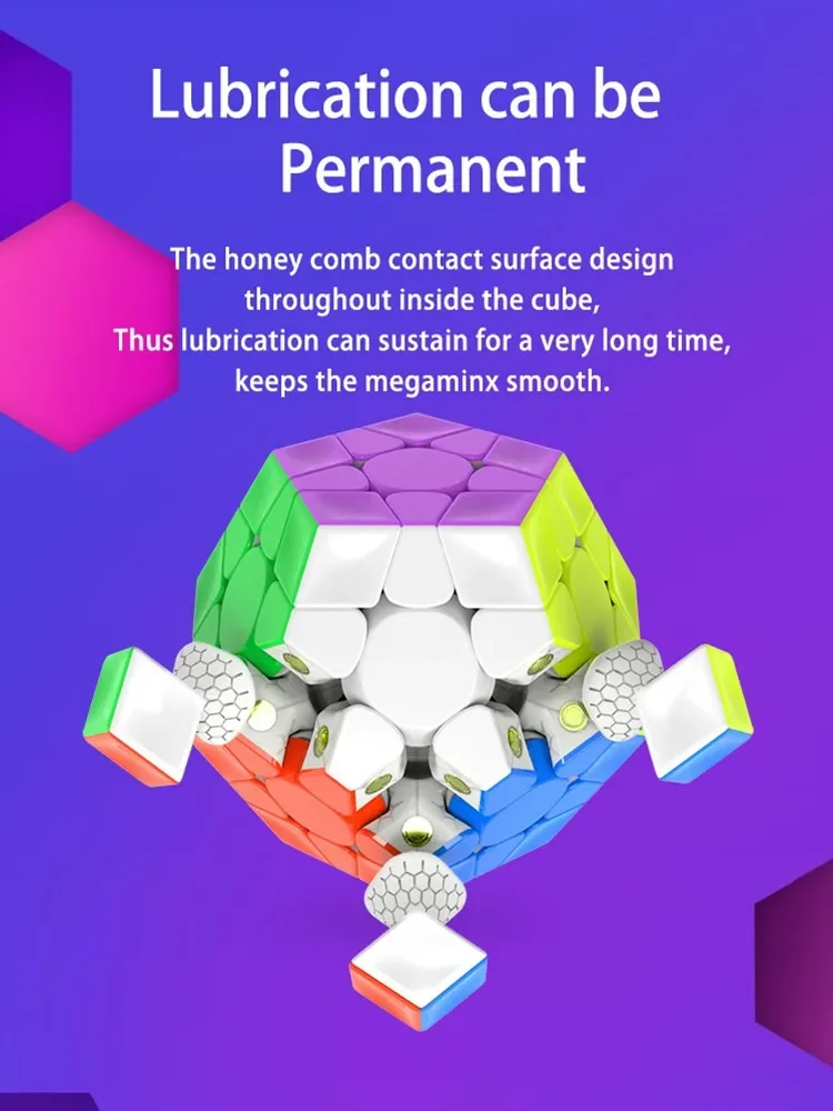 GAN 3x3 Megaminx M Cube Magnetic Speed Cube Stickerless Professional Magic Cube Twelve-sided Speedcube Twisty Puzzle Toys