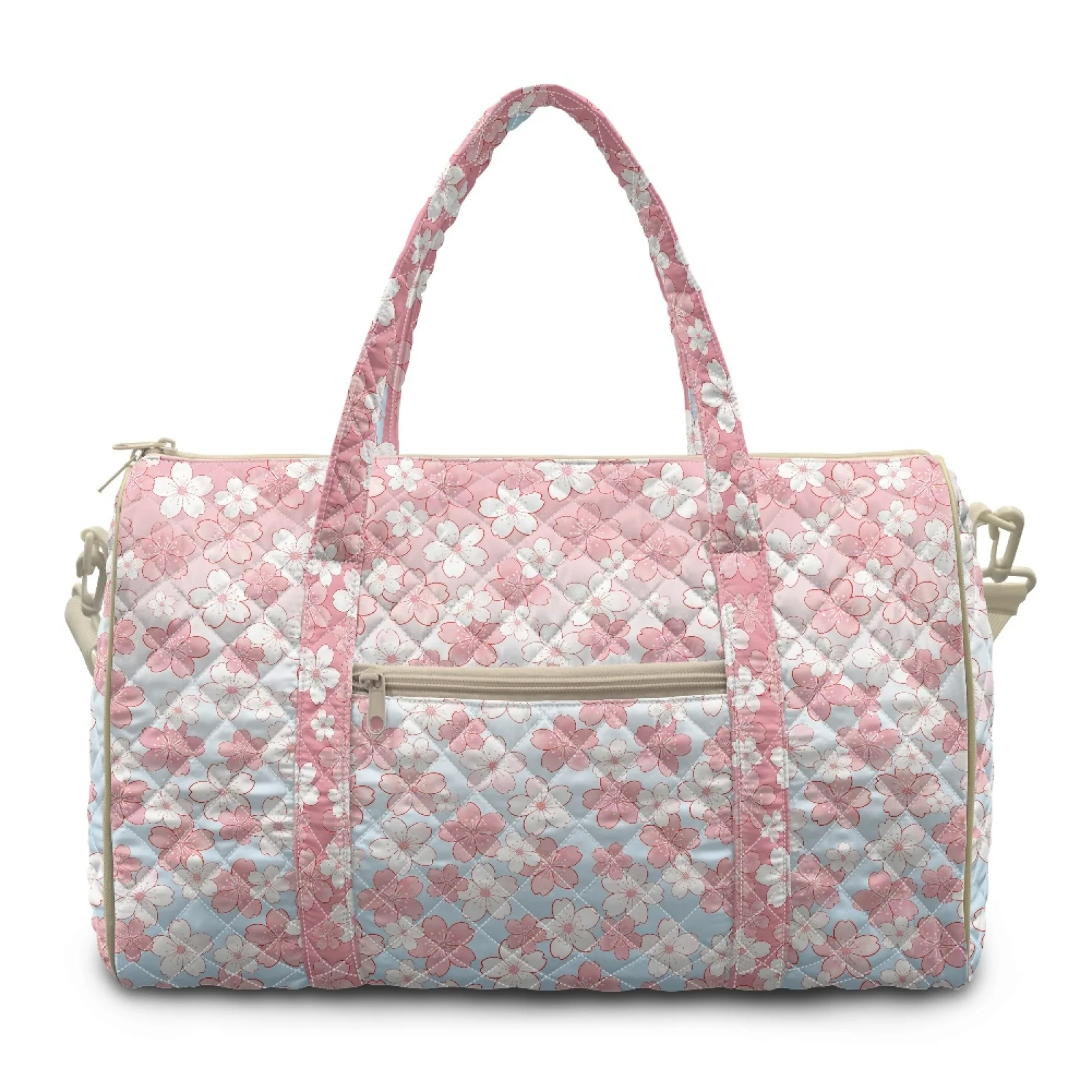 Coloranimal Easy to Clean Gym Bag Lightweight Quilted Tote Bag for Camping Women Floral New Trend