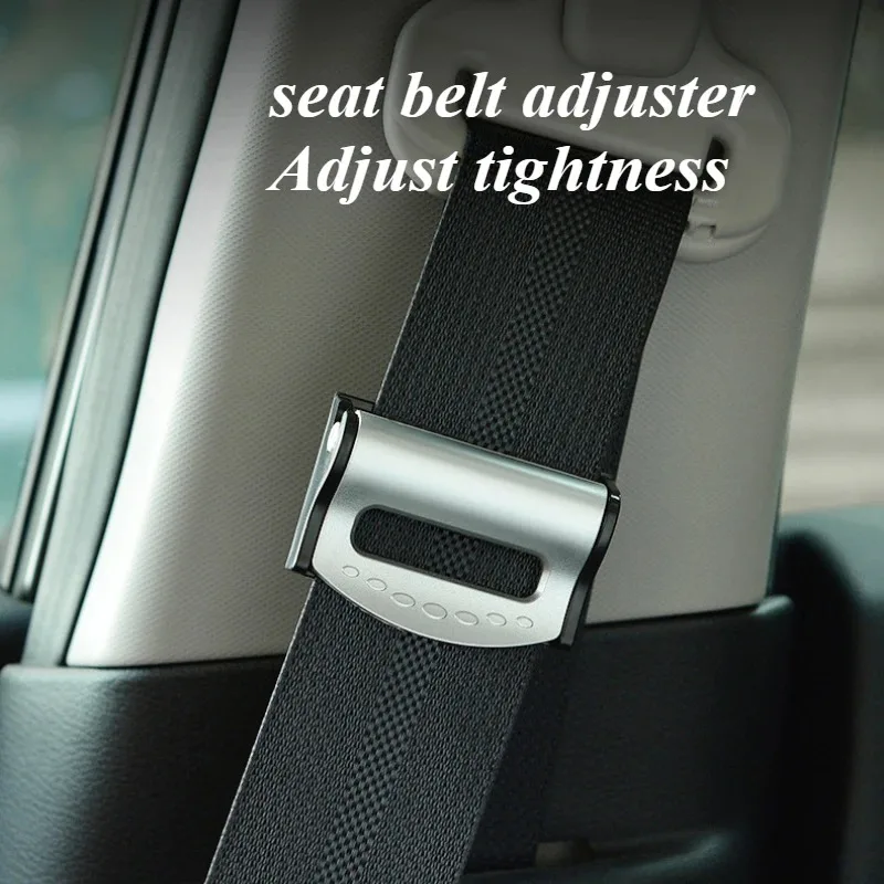 

2 шт. регулируемый автоматический стопор с пряжкой, универсальный ограничитель автомобильного ремня безопасности, прочный, простой в установке, зажимы для автомобильных ремней безопасности