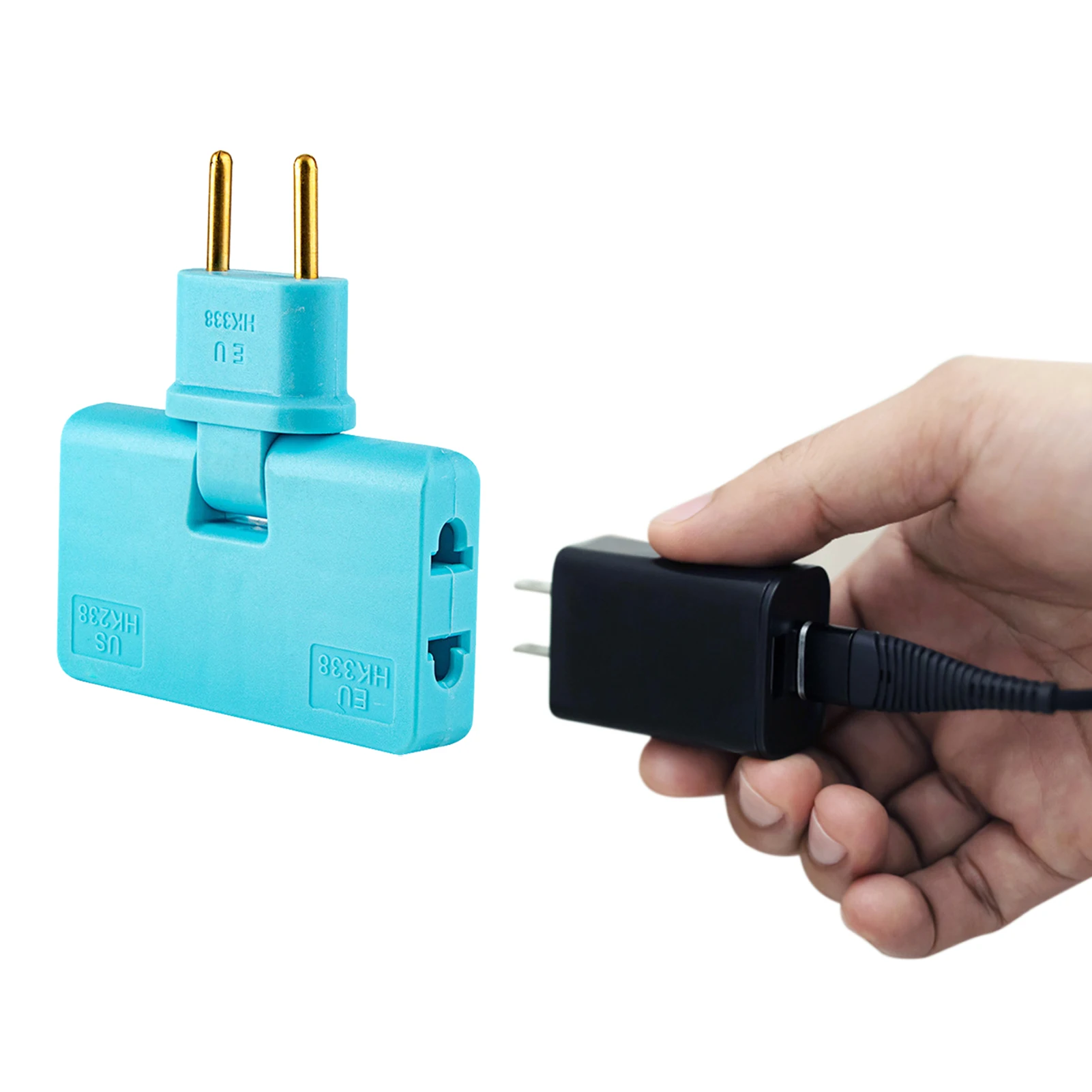 ปลั๊กแบบหมุนได้3 In 1ปลั๊กต่อขยายเต้าเสียบแบบ180องศาหมุนได้อะแดปเตอร์เต้ารับไร้สายขนาดเล็กบางใช้ในครัวเรือน