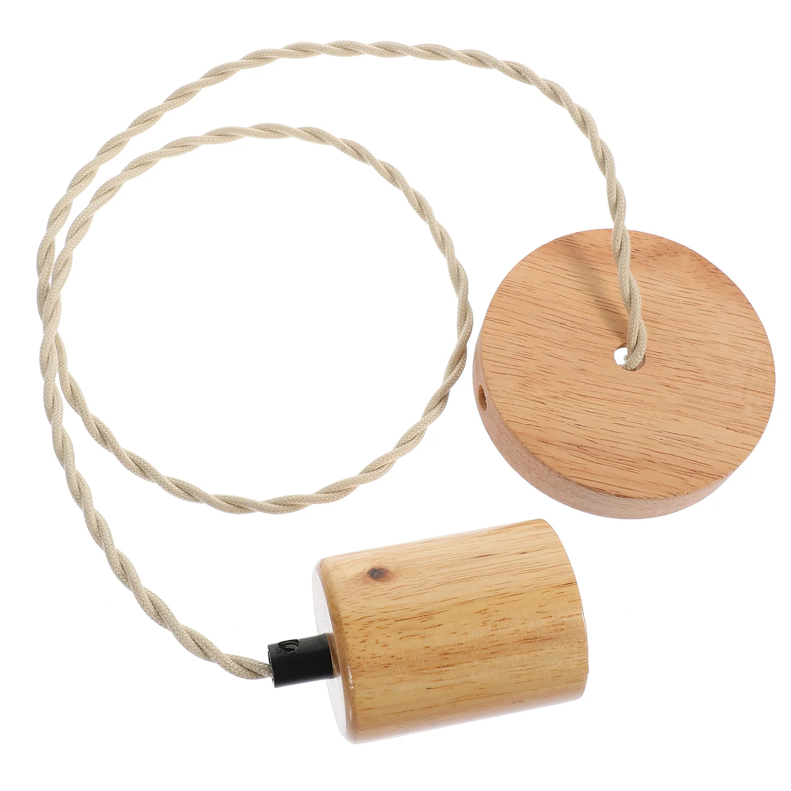 

Wooden E27 Lamp Holder Base for DIY Pendant Light Fixture Retro Industrial Ceiling Hanging Lamp Socket Decorative Light Bulb