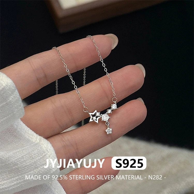 

JYJIAYUJY 100% цельно оригинальный кулон из стерлингового серебра S925, ожерелье со звездой, инкрустированная цирконием, модные женские ювелирные изделия N282