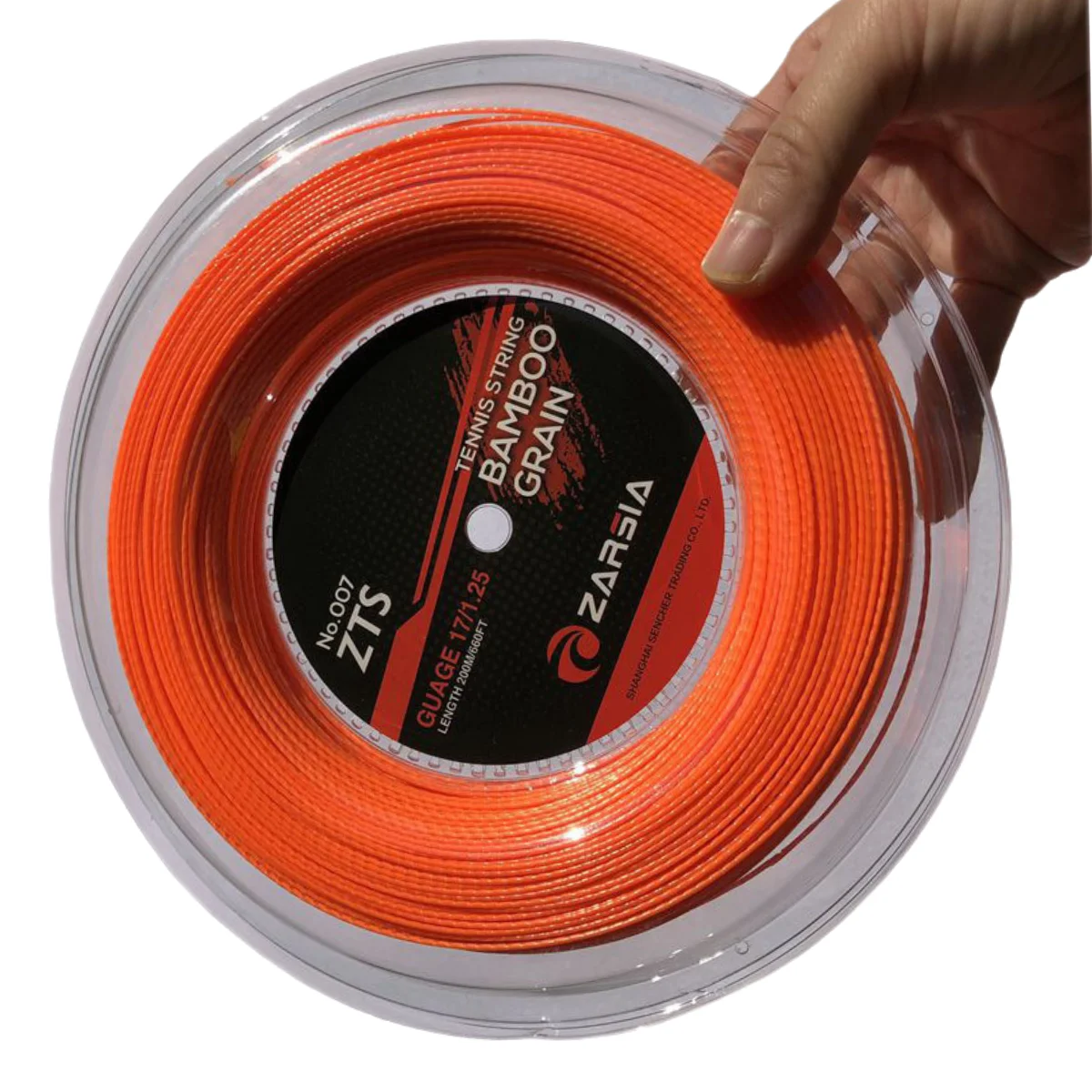 

200M Genuine 1.25mm 1 Reel ZARSIA Premium Bamboo patterned Power Control polyester strings Can wear 18-20 pieces tennis strings