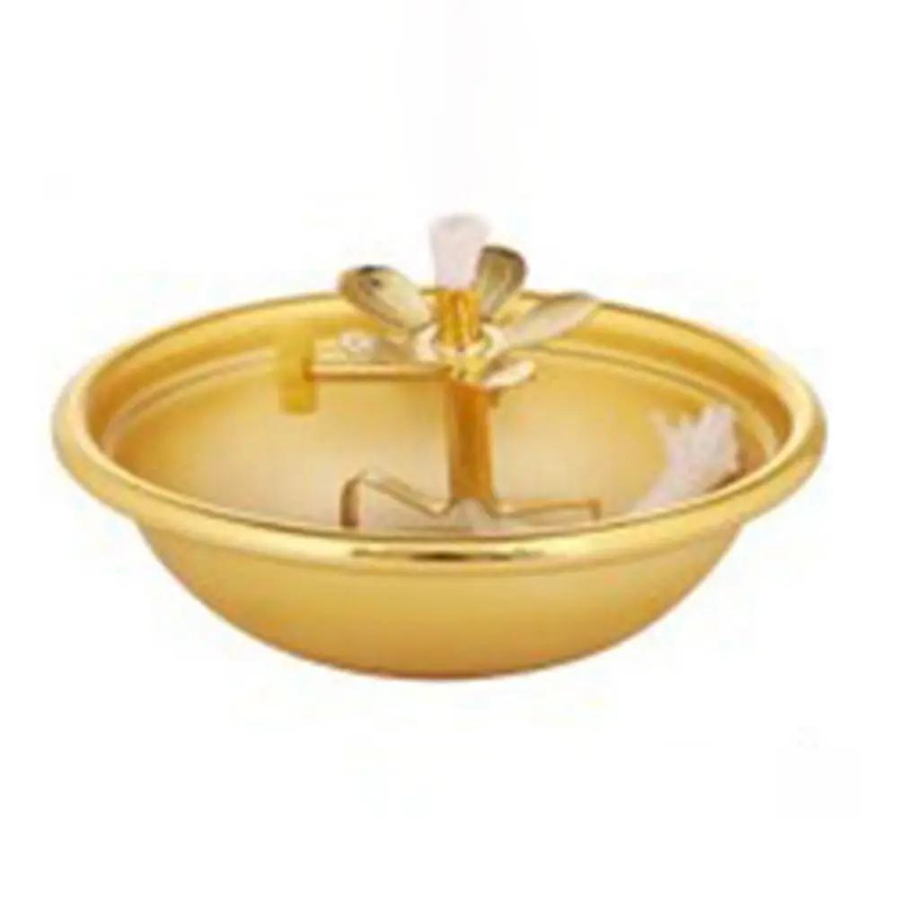 Vintage Anti-slip Alloy Oil Lamp Adjustable High-legged Butter Lamp Holder Exquisite Oil Dish Ornaments Lamp Decor
