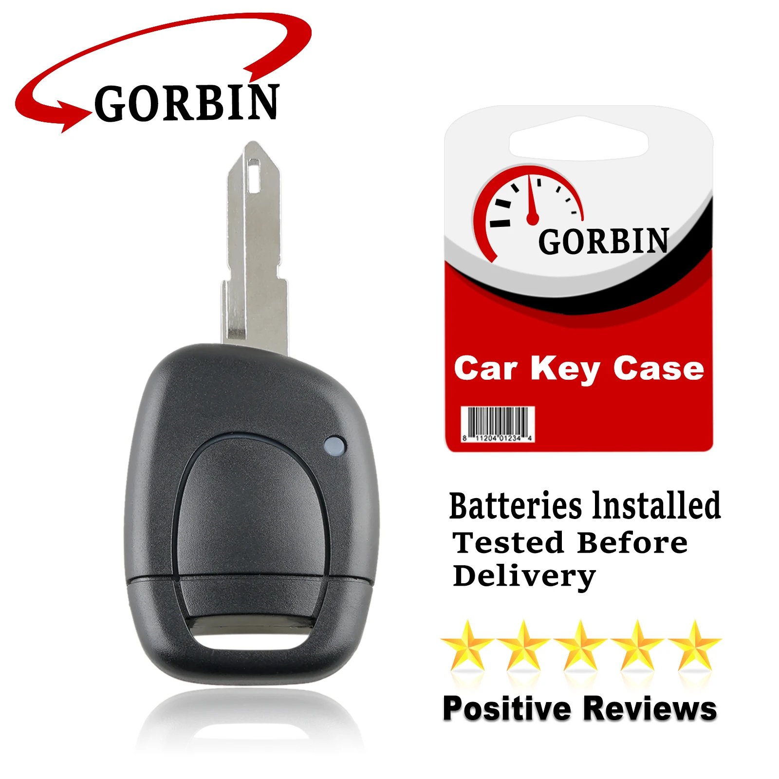 

GORBIN Replacement 1 Button Car Key Shell Case Fob for Renault Megane Twingo Kangoo Master Clio 2001-2005