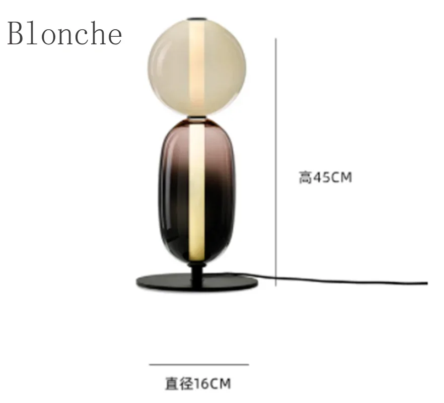 Postmodern Stained Glass Table Lamp Candy Floor Lamp Hotel Design Model Room Bedroom Creative Personality Eye Protection Lamp