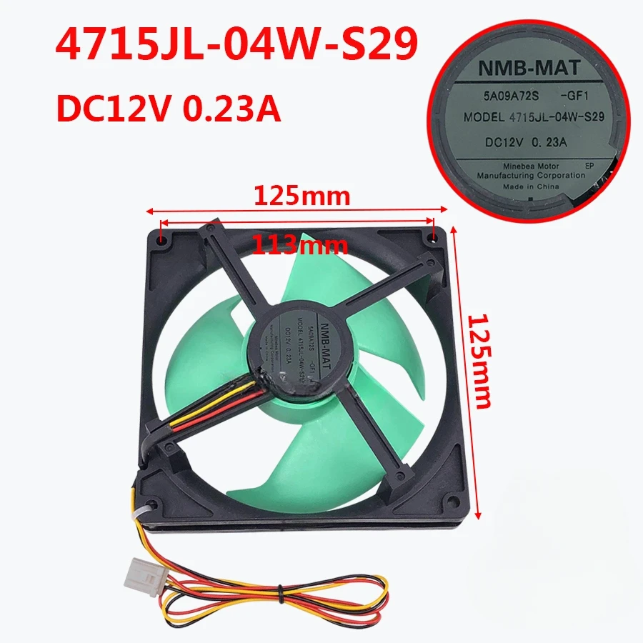 1PC Suitable for Panasonic Midea Refrigerator Cooling Fan MODEF 4715JL-04W-S29 DC12V 0.23A