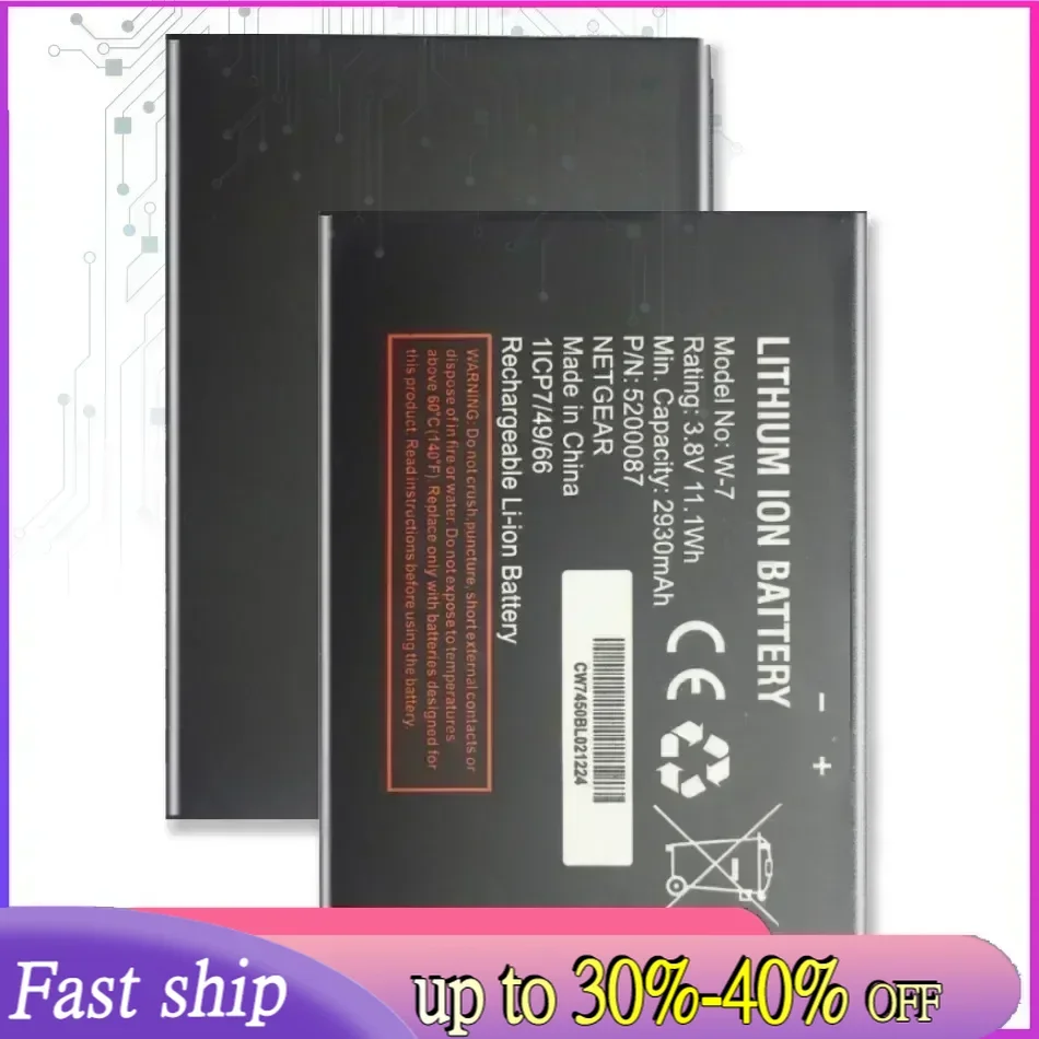 W-7 2900Mah Battery For Netgear Sierra Aircard 790S 810S W7