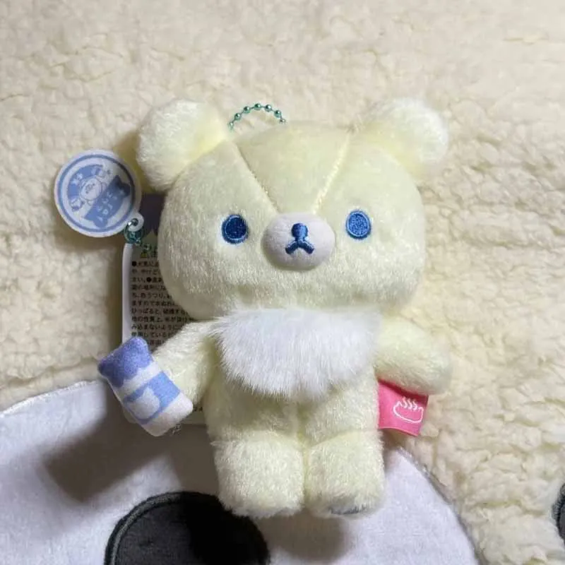 

Rilakkuma Lazy Bear Plush Doll Set Cute Cartoon Anime Surrounding Strawberry Hot Springs Milk Brother Soft Toy for Collectors