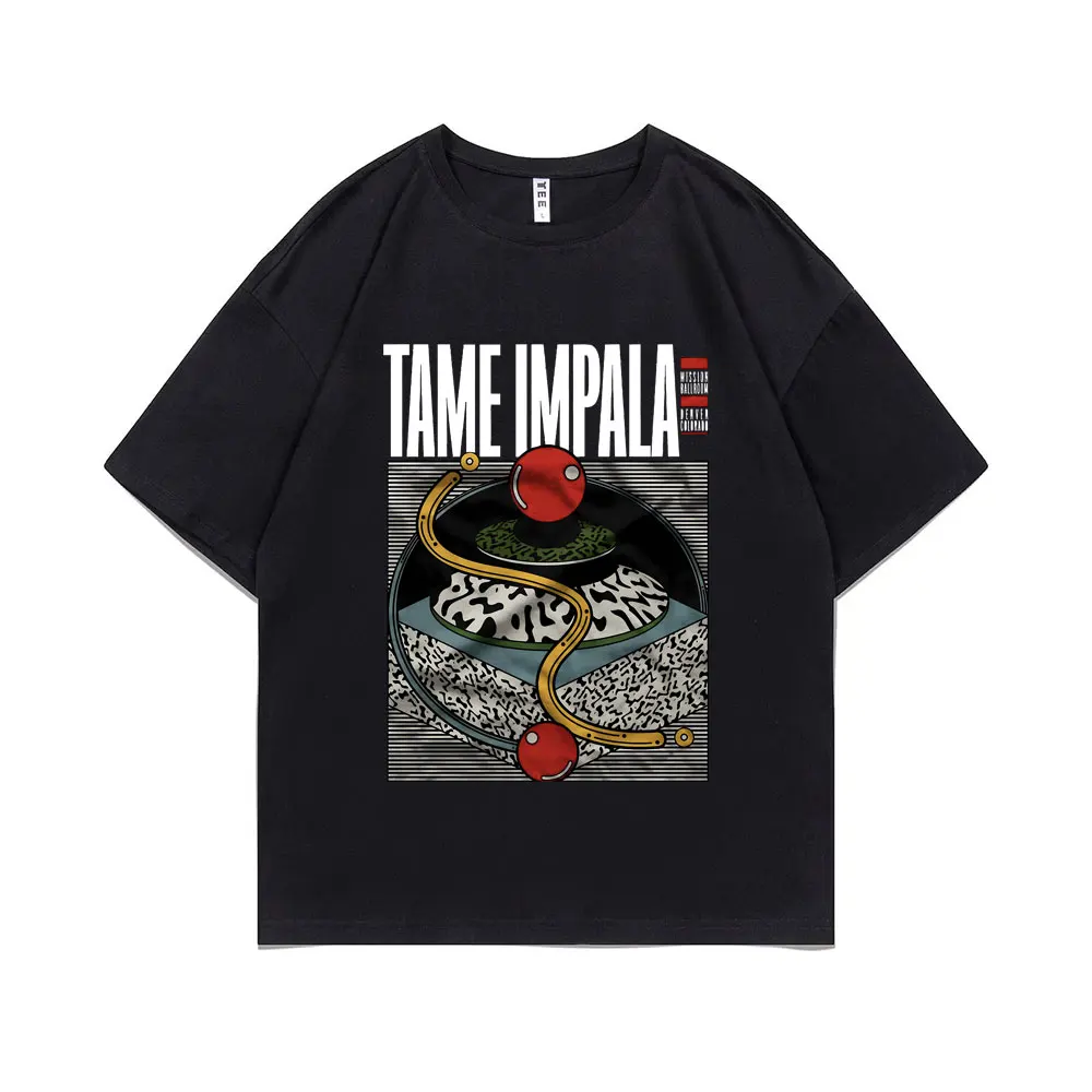 

Best Famous Tame Impala The Slow Rush Graphic T-shirt Men Women Vintage Oversized Tshirt Male Lndie Pop Rock Music Band T Shirts