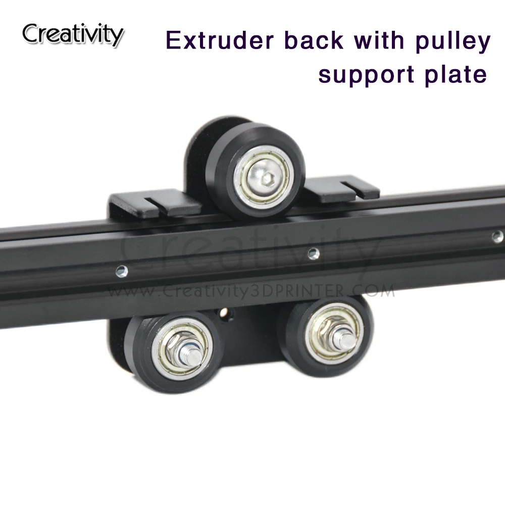 Creativity 3D Extruder Back Support Plate with Pulley Extruding Back plate for Ender3  CR10 Series 3D Printers