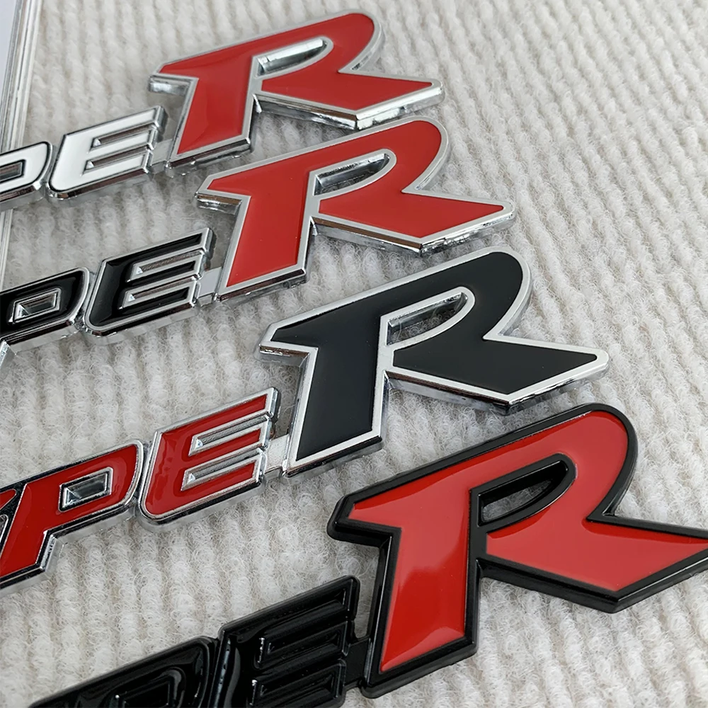 3D Metal Car Front Grille Emblem Type R Logo Decal For Honda CIVIC FD2 FD FA 5 Mugen TypeR Racing Car Styling Accessories