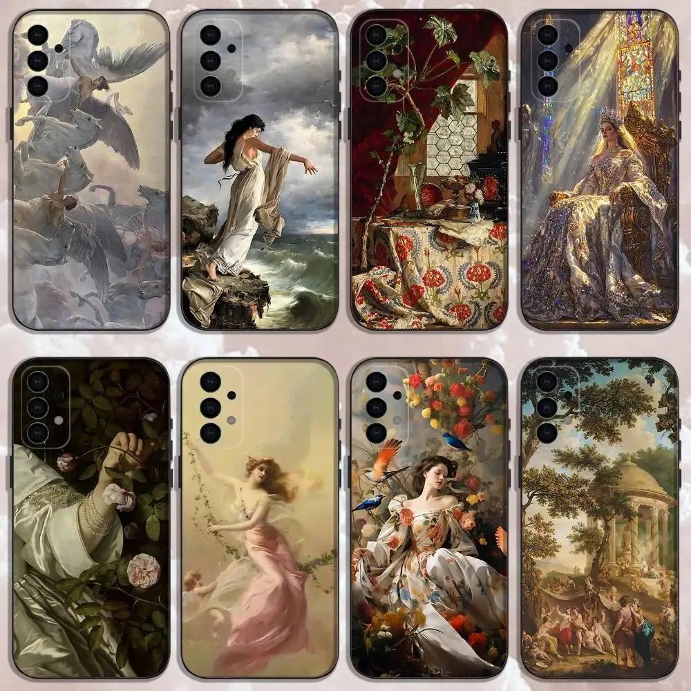 

Renaissance Art Painting Phone Case For Samsung Galaxy A13,A21s,A22,A31,A32,A52,A53,A71,A80,Soft Black Shell