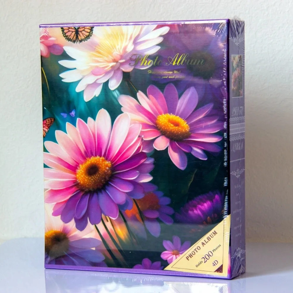New 6 Inch 200 Pockets Photo Album Large Capacity Laminated Scrapbook Album Insert Pocket Photo Storage Family Memory