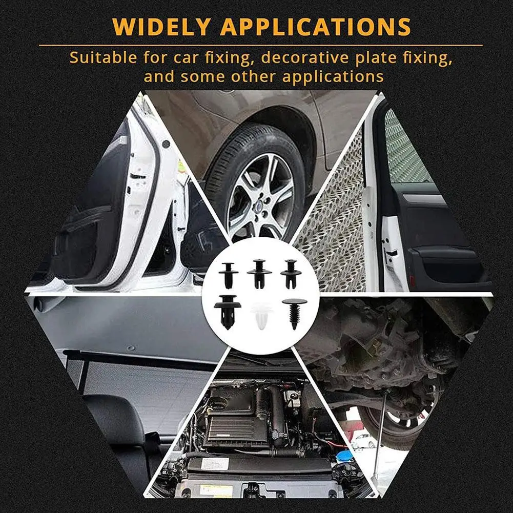 100 قطعة HE26 السيارات السحابة كليب سيارة درابزين دفع التجنيب مختلط الجسم دبوس برشام الوفير الباب لوحة الكسوة مقاطع عالمية مشبك ثابت #6