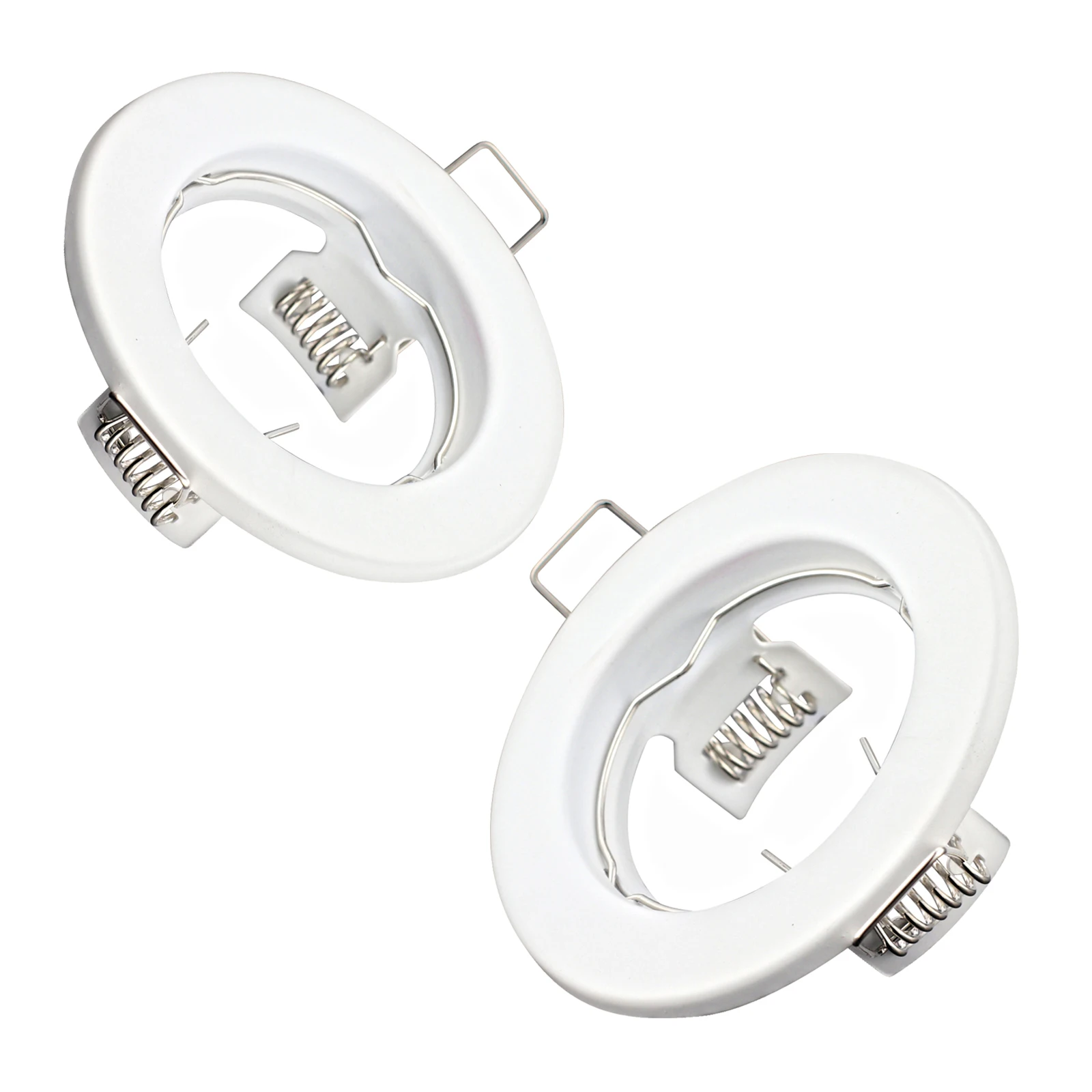 6pcs GU10 Recessed Downlight MR16 Lamp Downlight Holder Round Recessed LED Changeable Base Socket Light gu10 frame