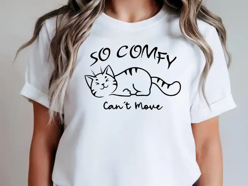 

Un Deux Trois Cat Shirt Gifts for Cat Lovers Cat Tee Shirt Cat Tee Cat Shirts Cat T Shirt Harajuku Short Sleeve Casual