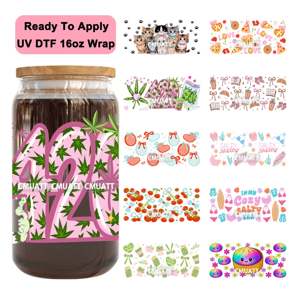 

Coquette 420 UV DTF Stickers Summer Food Beach Vibes Ready To Apply Cup Wrap Custom Labels DIY Craft For Libbey Can Glass Bottle