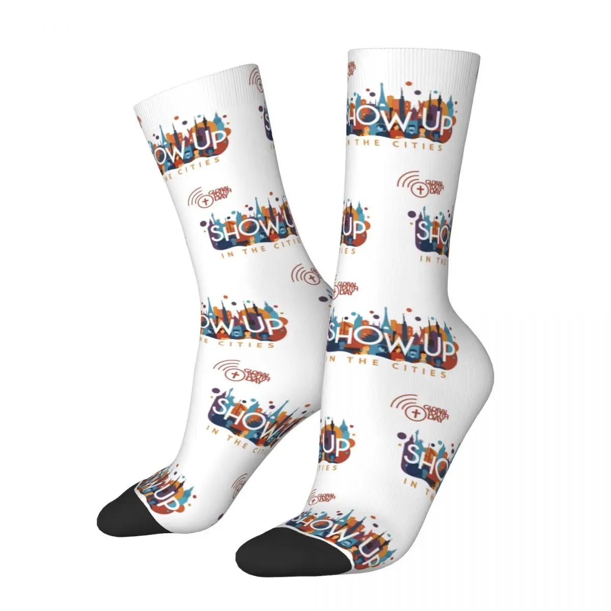 Colorful Women Men Global Youth Day 2024 Socks Love is a Verb GYD24 GYD 2024 Accessories Middle Tube Socks Comfortable