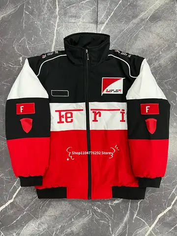 Wykwintna haftowana kurtka wyścigowa w stylu europejskim i amerykańskim, modna, bawełniana kurtka z długim rękawem dla par