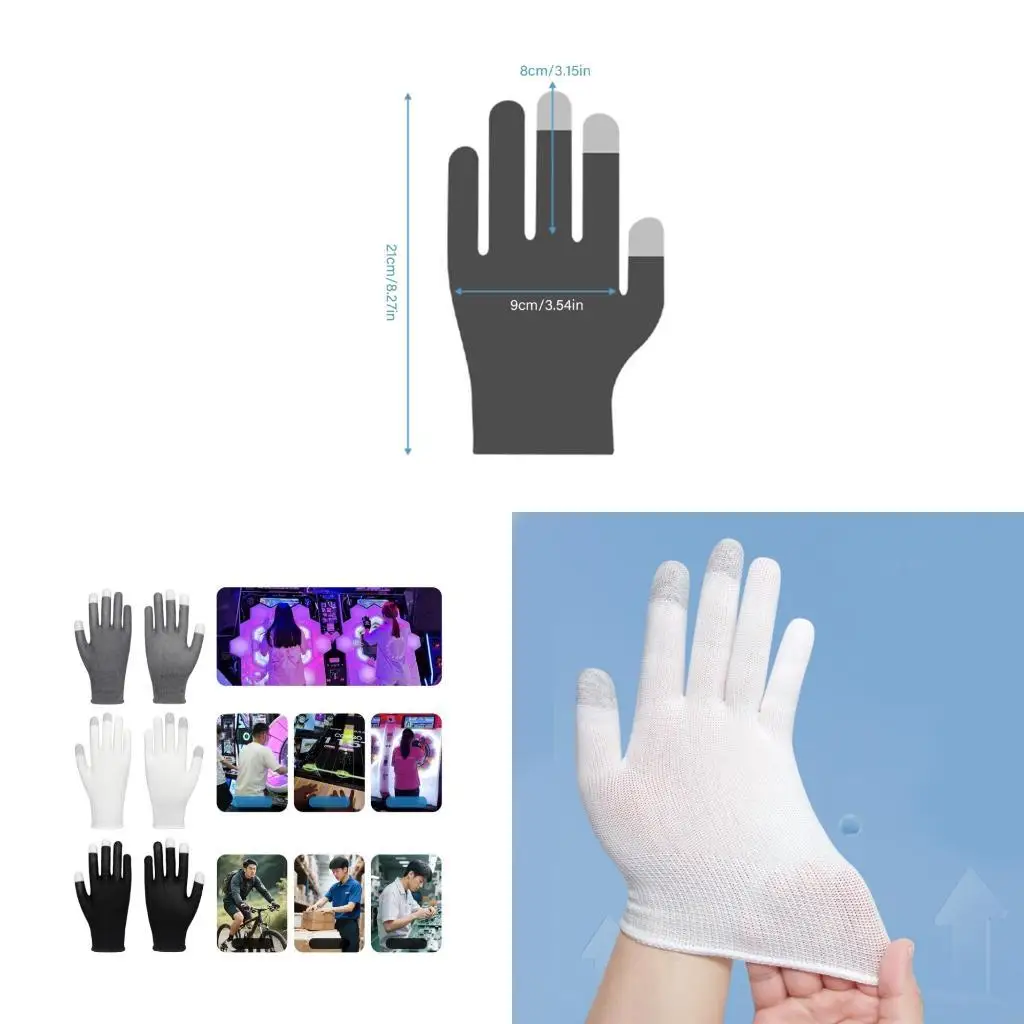 F42D Flexible Finger Gaming Gloves Touch Sensitive Design Lightweight All Day Comfort