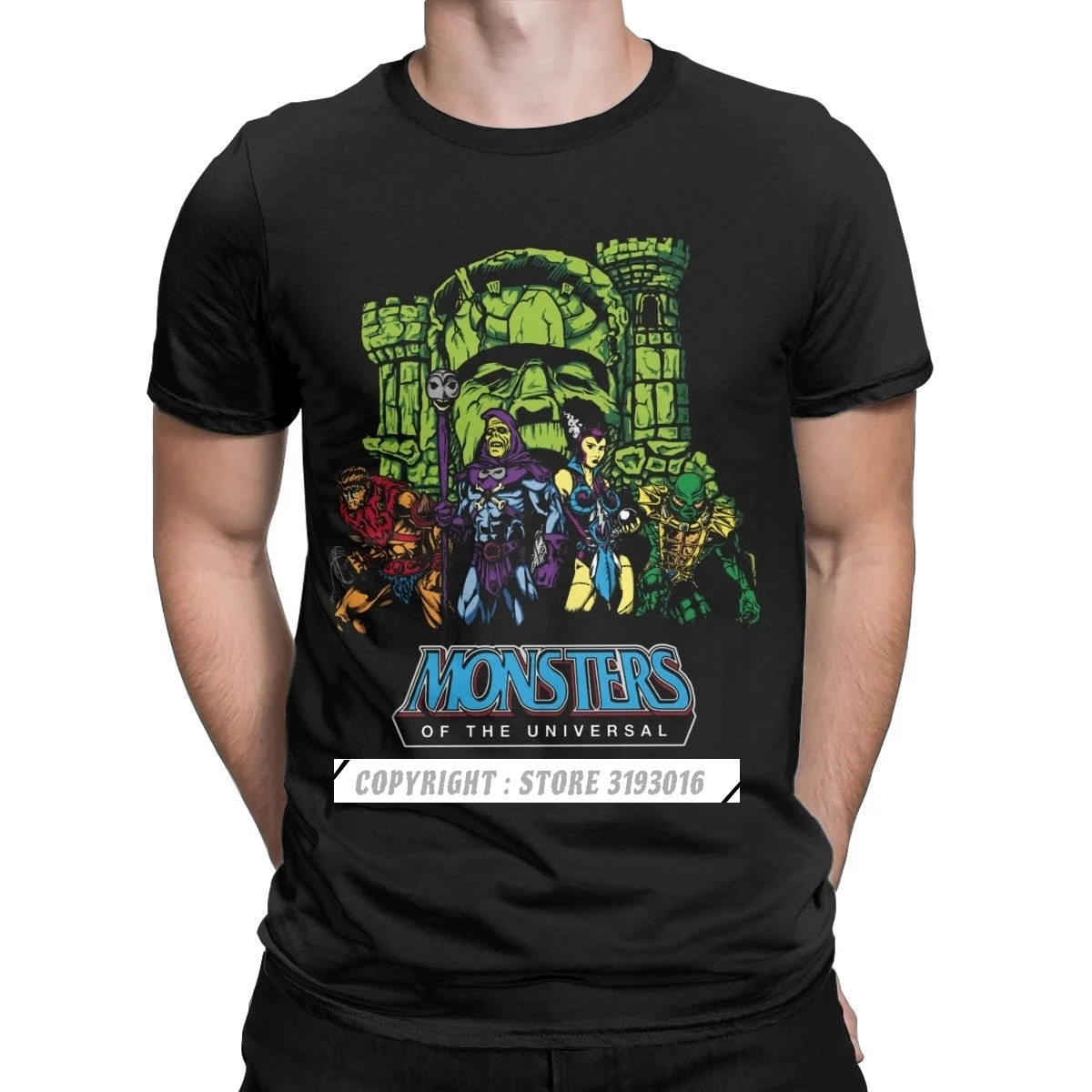 モンスターズオブザユニバーサルヘマンオブザユニバースtシャツメンズスケルトン80年代シーラビーストtシャツコットン