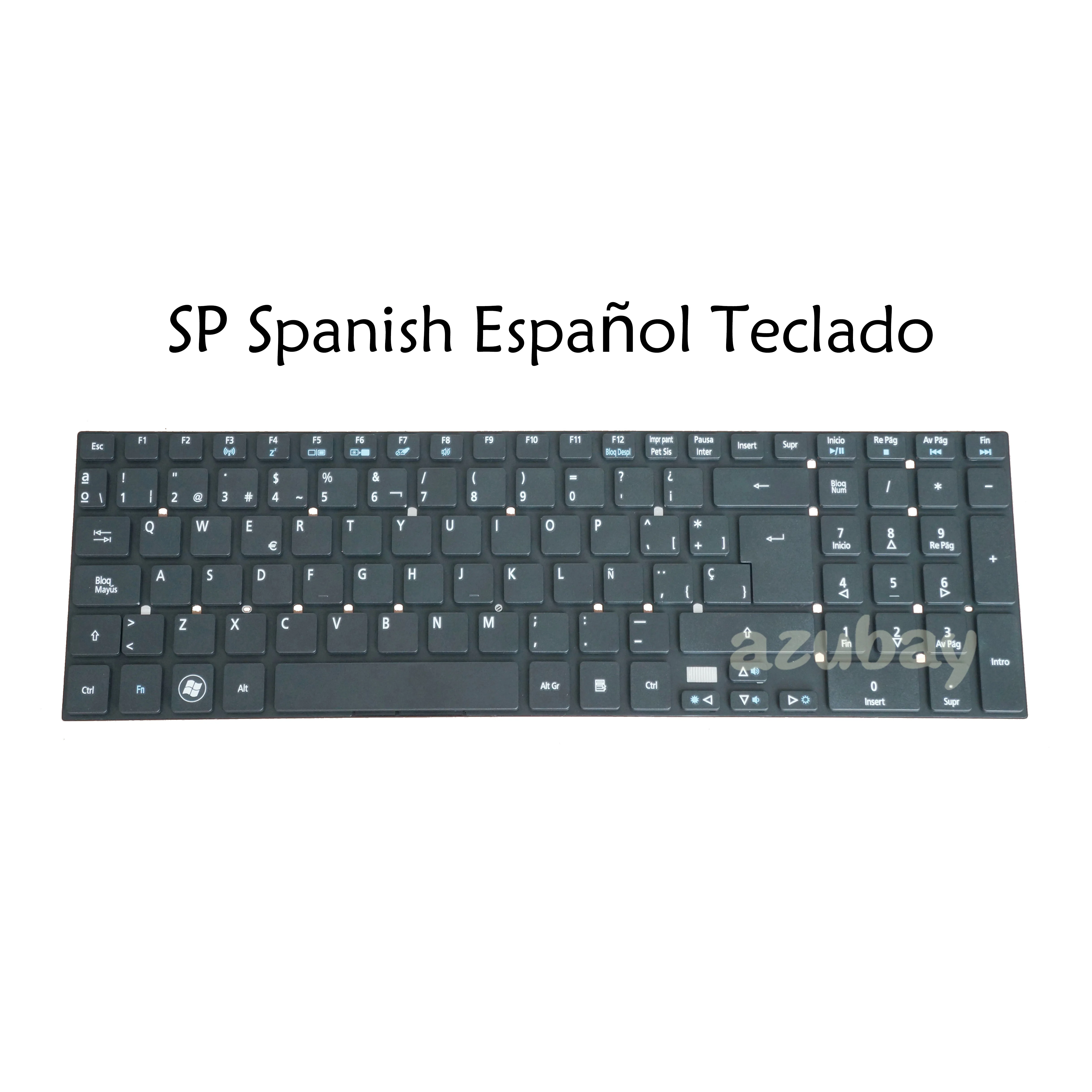 

Spanish Laptop Keyboard for Acer Travelmate P455-M P455-MG PB71305 PB71E05 Q5WV1 Q5WV8 V5WE2 Black V121702ak1 Mp-10K36e0-6981