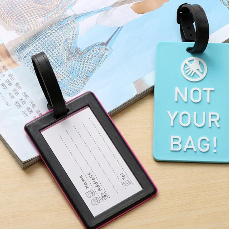 Rubber Travel Luggage Label Straps Suitcase Name ID Address Holder Tags Boarding Tag Portable Identifier Travel Accessories