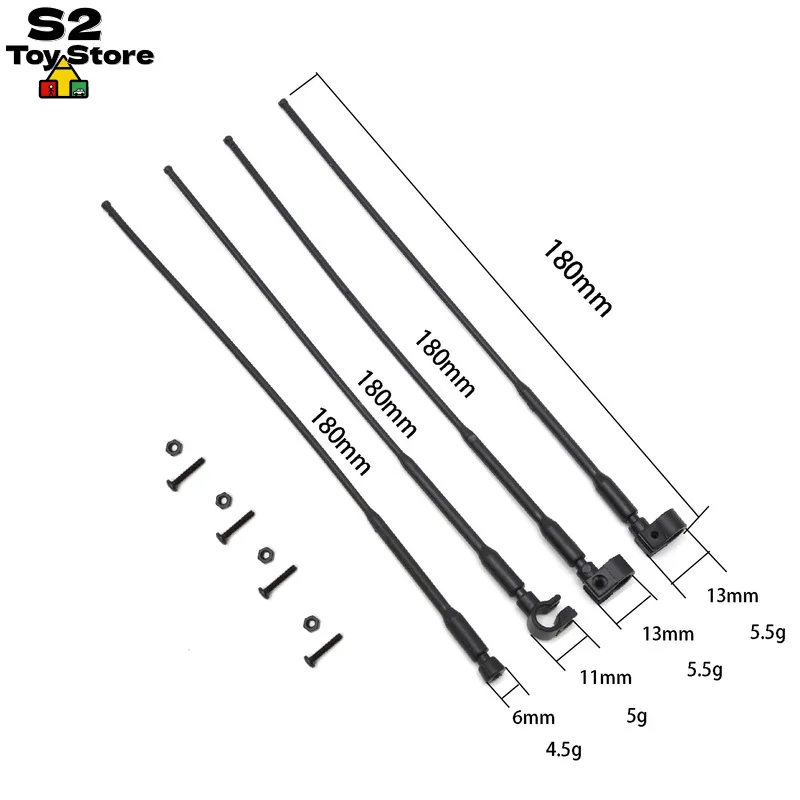 Generic RC Simulation Antenna 180mm Decorative Signal Rod For 1:8 1:10 RC Crawler Short Course Truck Vehicle Parts