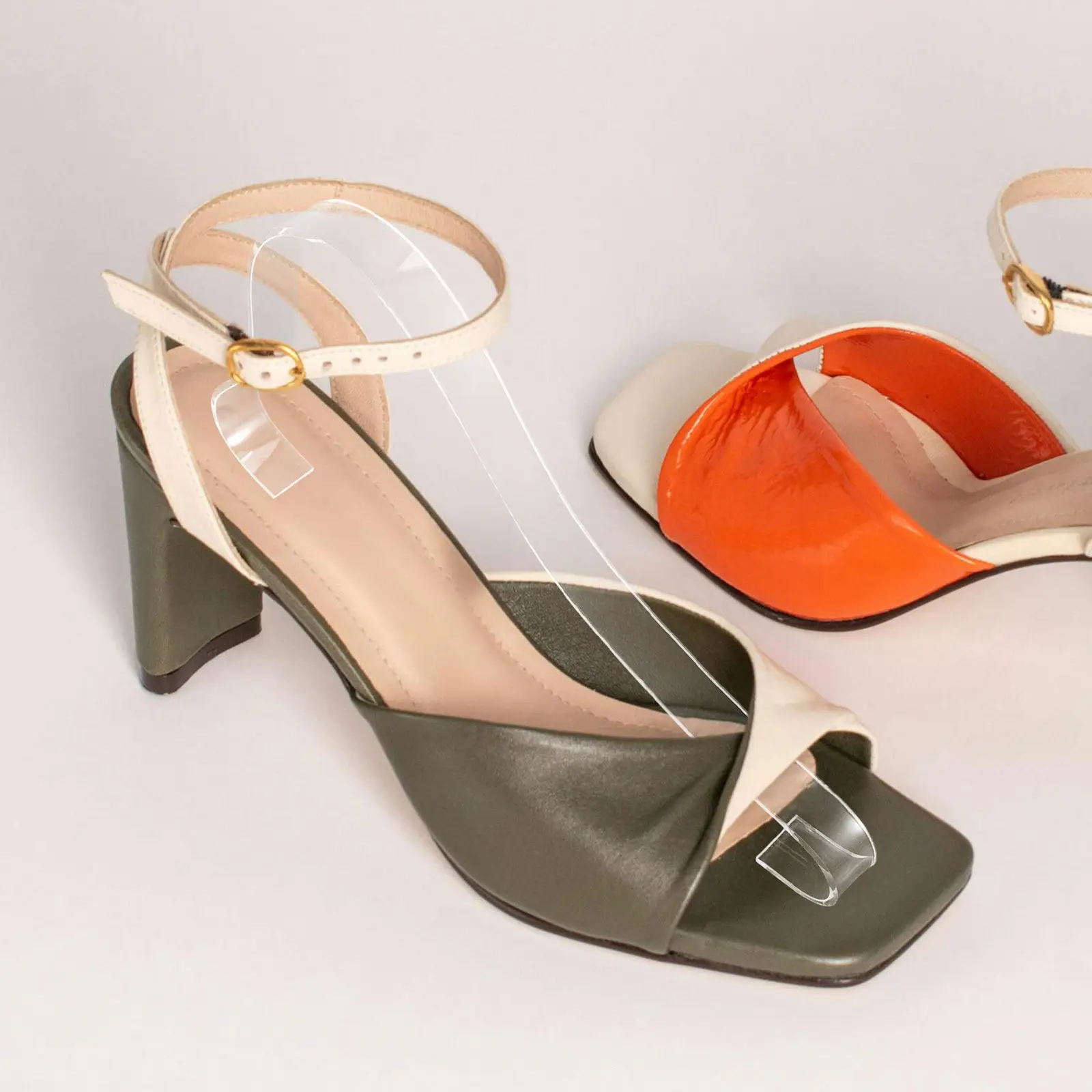 20 Pcs Acrylic Clear Sandal Shoes Display Stand Closet Rack High Heel Holder Shop Stands