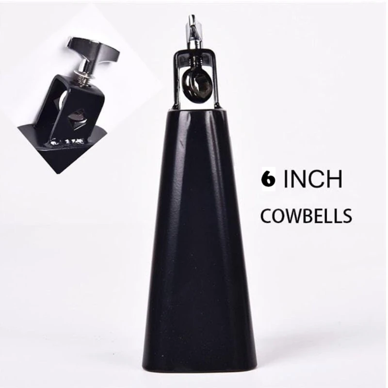 Drum Clamp System Corrosion Resistant Suitable for Stable Holding of Cowbells Includes Cowbell Set and Drumstick