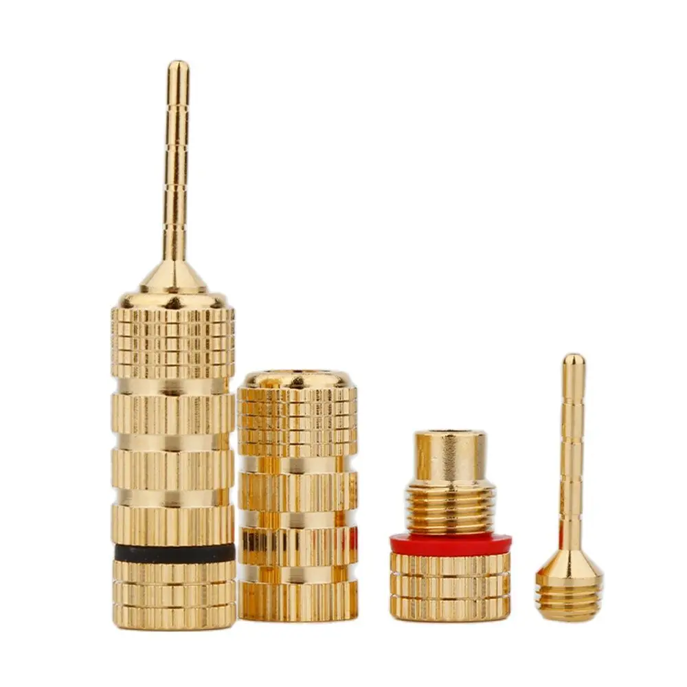 2 مللي متر الموز المتكلم موصل 24K النحاس مطلية بالذهب HIFI الموز جاك المسمار نوع الصوت والفيديو سلك التوصيل مضفر التوصيل