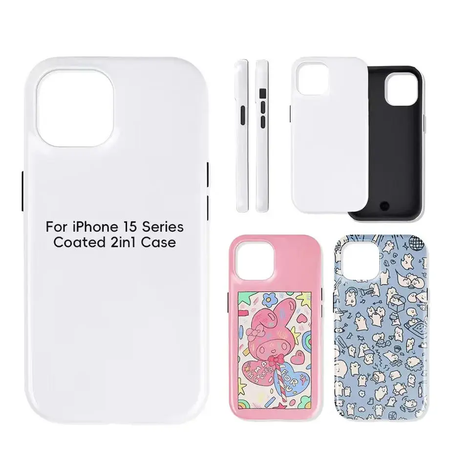 TUOLI Doule Case 2 in 1 TL-X9 Blank Phone for iPhone 16 15 14 13 12 Sublimation Heat Transfer Cellphone Personalized DIY Covers