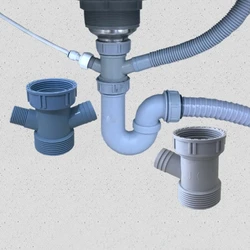 Sink Drain Pipe Adapter Kitchen Basin Sewer Branch Drainage Water Pipe Thread Hose Joint Bathroom Downpipe Accessories