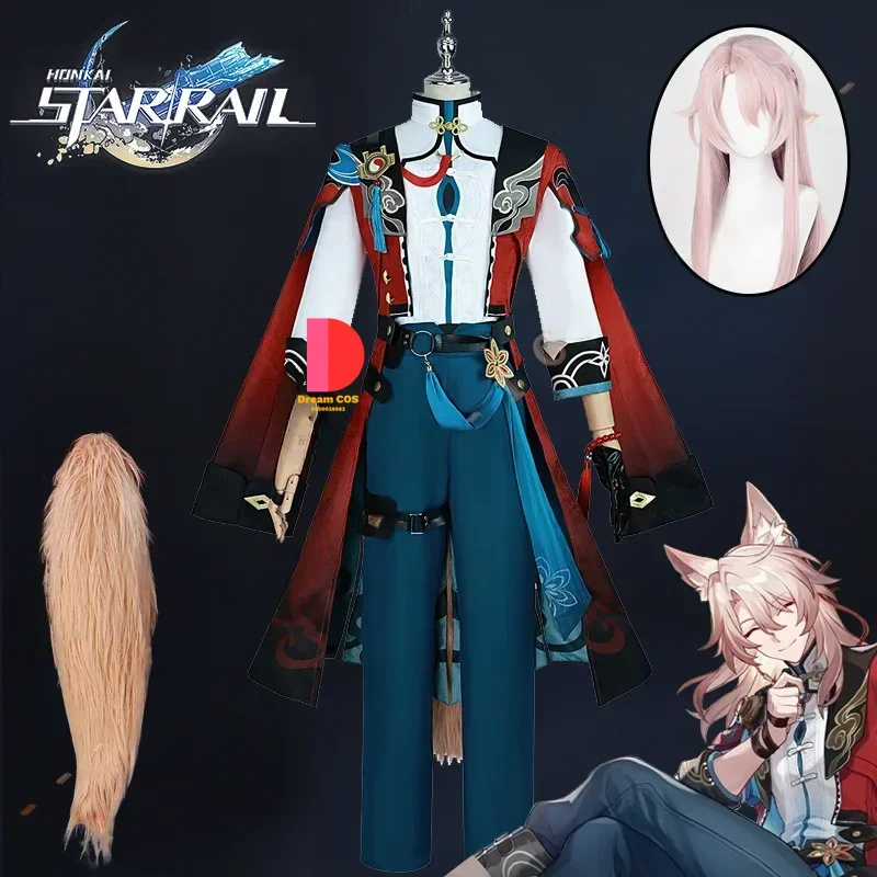 Honkai Star Rail Jiaoqiu Costume Cosplay Parrucca Uniforme Foxian Xianzhou Yaoqing Feixiao Halloween Party Donna Uomo Accessori