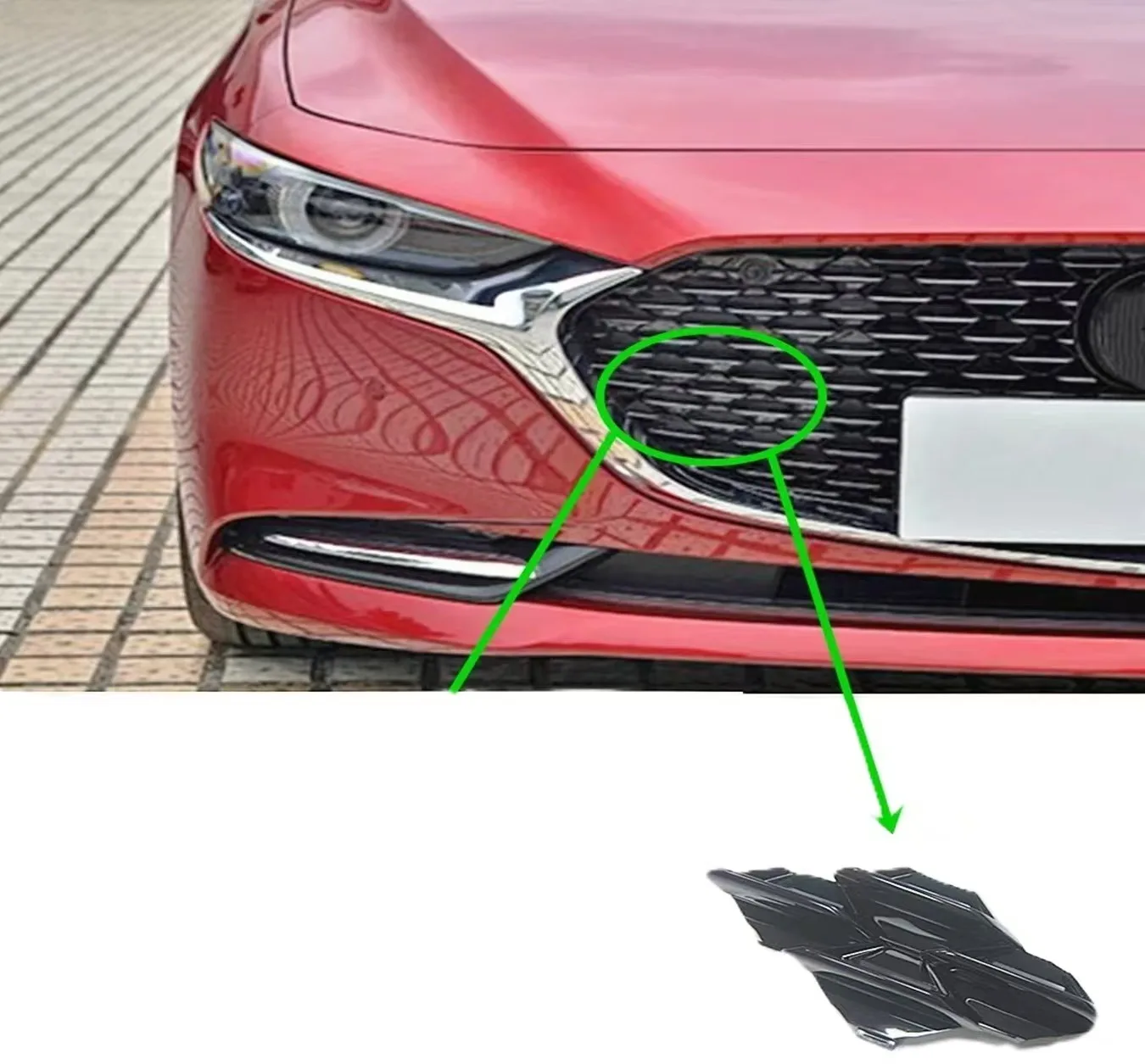 Fit For Mazda 3 BKCB50A11 Auto Car Front Grill Trailer Cover /Towing hook Cover  Car Styling