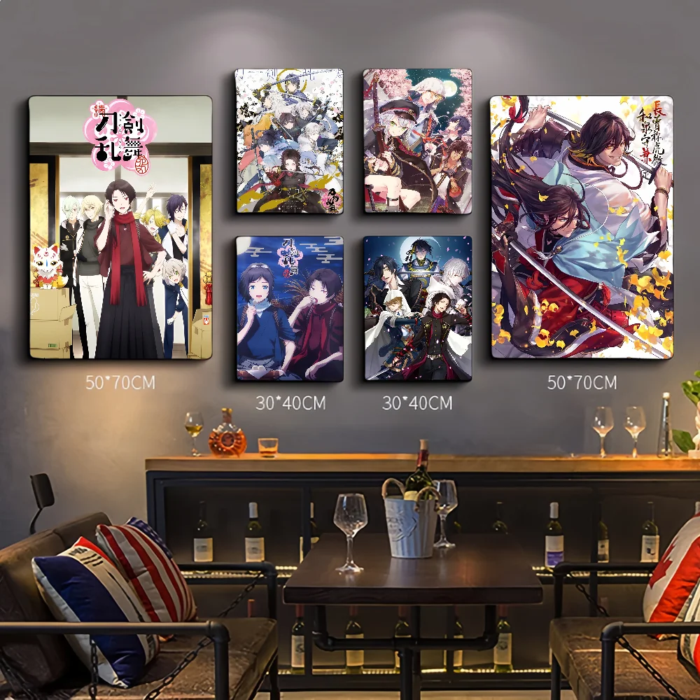 

T-Touken Ranbu Movie Sticky Posters Vintage Room Bar Cafe Decor Nordic Home Decor